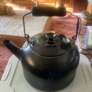 Nostalgic vintage black kettle

Talk about calling the kettle black